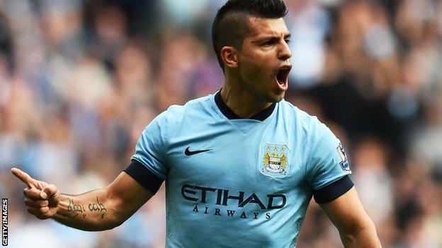 Sergio Aguero's title-winning Manchester City shirt to be sold - BBC News