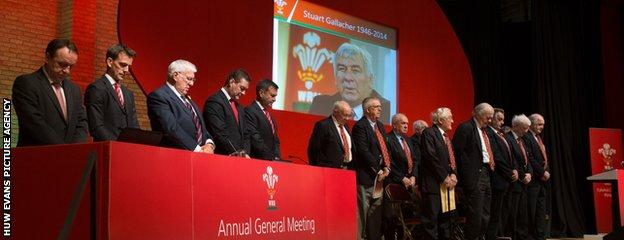 Delegates held a minute's silence for Stuart Gallacher before the AGM
