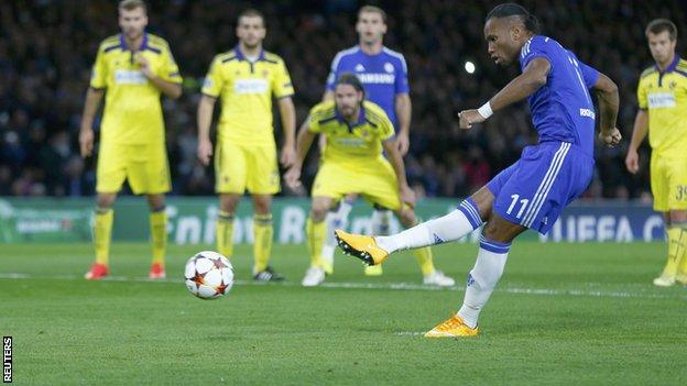 Didier Drogba in Chelsea action