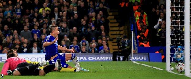 Chelsea scored three goals in the first half against Maribor