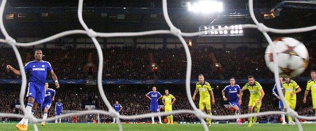 Didier Drogba's penalty marked his first goal since returning to Chelsea
