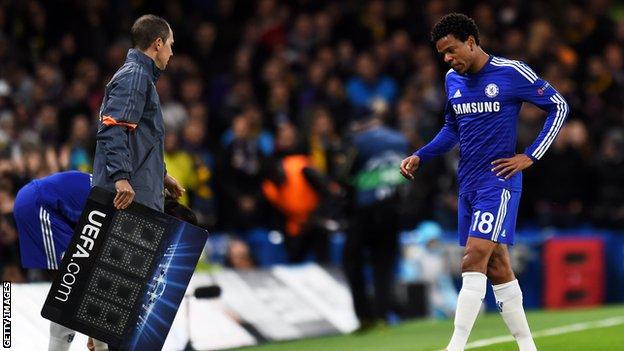 Loic Remy injured himself after scoring Chelsea's opener against Maribor