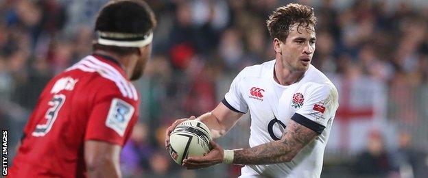 Danny Cipriani in action for England in their tour match against the Crusaders this summer