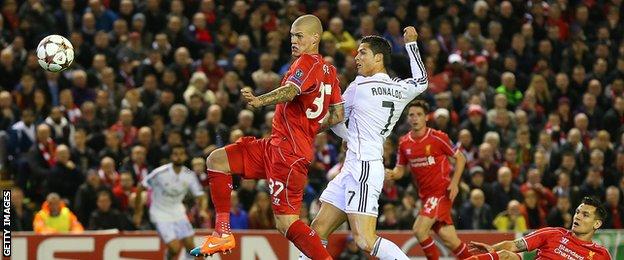 Cristiano Ronaldo scored the opener for Real Madrid at Liverpool