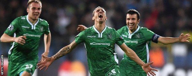 Bulgarian international Yordan Minev made history by giving Ludogorets their first win in the Champions league.