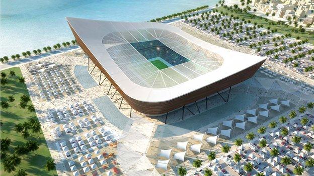 Proposed Qatar 2022 stadium at Madinat Ash Shamal