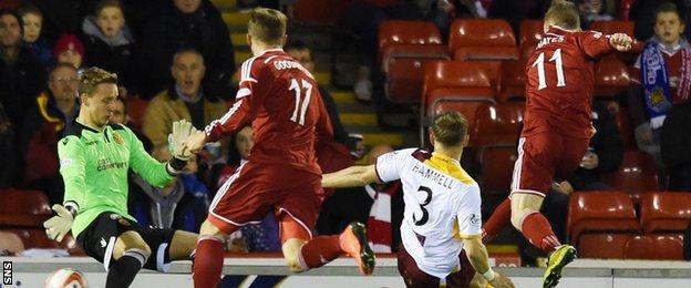 Jonny Hayes scores for Aberdeen