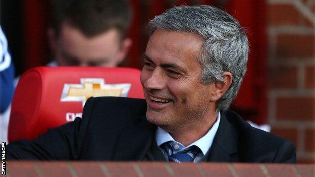 Jose Mourinho at Old Trafford, August 2013