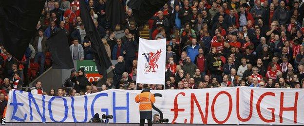 Liverpool fans at Anfield