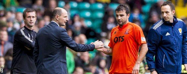Kilmarnock manager Allan Johnston and midfielder Alexei Eremenko