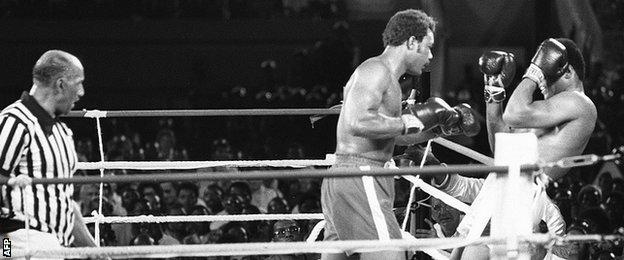 George Foreman and Muhammad Ali
