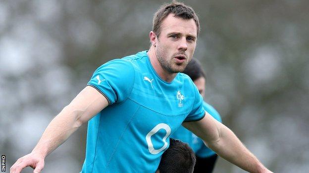 Ireland wing Tommy Bowe suffered concussion playing for Ulster