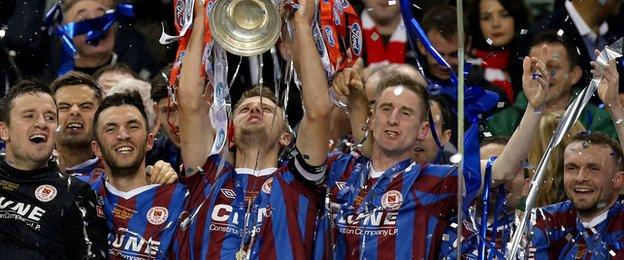 St Patrick's Athletic celebrated winning the FAI Cup for the first time in 53 years