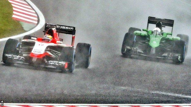 Marussia and Caterham at the Japanese Grand Prix