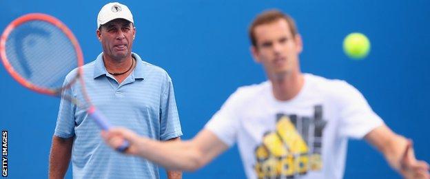 Ivan Lendl's coaches Andy Murray