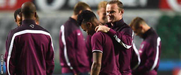 Wayne Rooney and Raheem Sterling