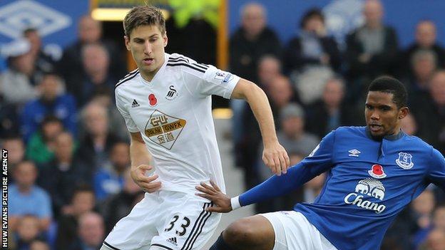 Defender Federico Fernandez has played 10 games for Swansea City this season