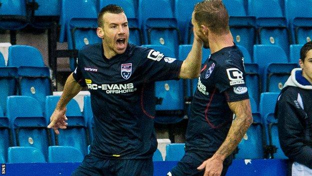 Paul Quinn scored in Ross County's impressive 3-0 league win over Kilmarnock