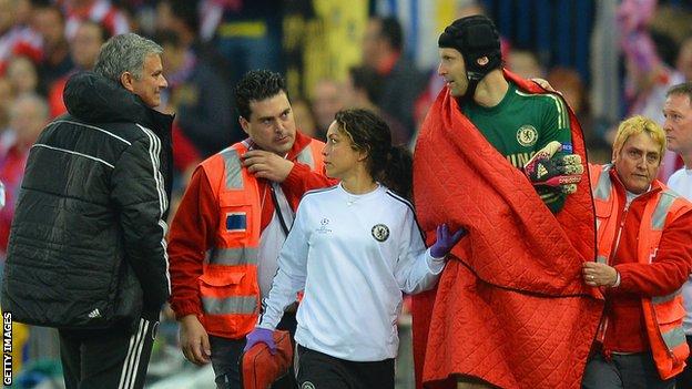 Jose Mourinho and Petr Cech