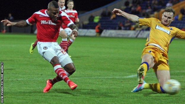 Newport County striker Aaron O'Connor