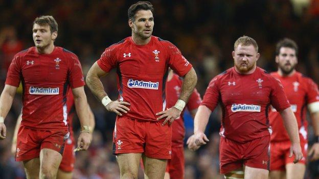 Mike Phillips looks dejected as Wales are beaten by New Zealand