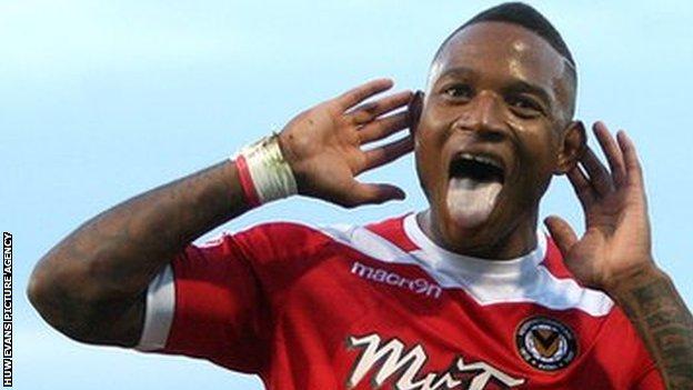 Newport County striker Aaron O'Connor