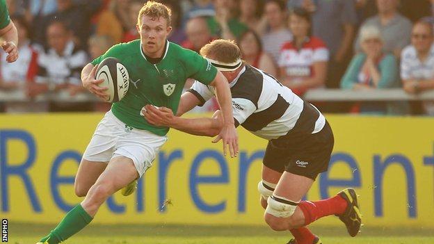 Keith Earls faced Munster team-mate Mick O'Driscoll when Ireland played the Barbarians in May 2012
