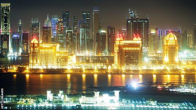 The Qatar skyline