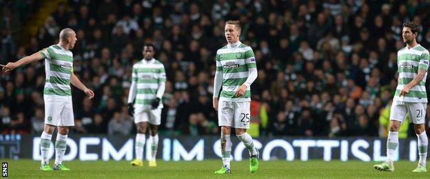 Scott Brown led a team enquiry after Celtic fell 2-0 behind.