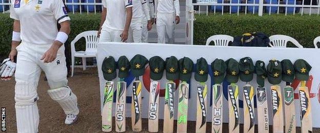 Pakistan cricket team's bats