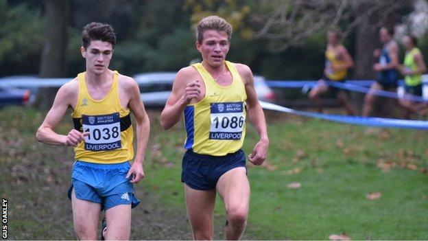 Callum Hawkins (left) and Andrew Butchart on their way to Scottish 1-2 in the GB Euro Trial