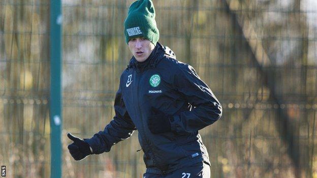 Aleksandar Tonev in training for Celtic