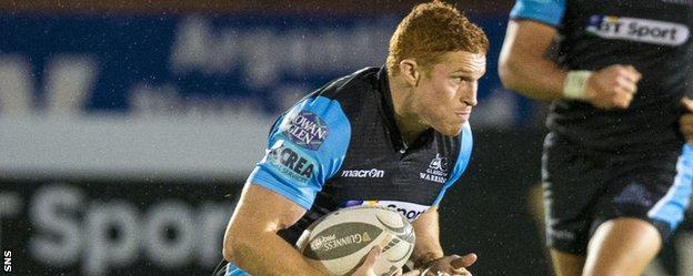 Connor Braid in action for Glasgow Warriors