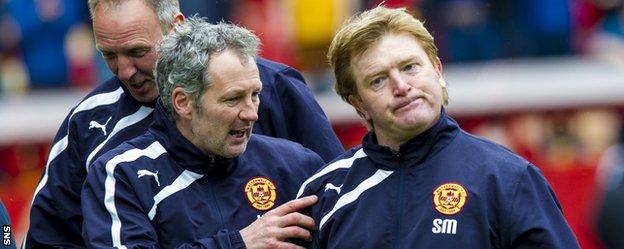 Kenny Black (left) was assistant manager to Stuart McCall with the pairing leading Motherwell to two second place finishes.