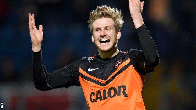 Stuart Armstrong scored Dundee United's second in between Nadir Ciftci's double.