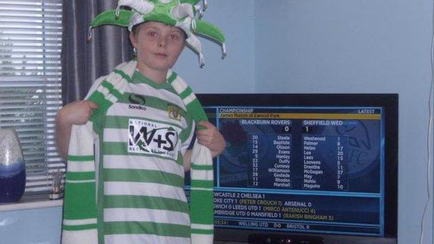 Yeovil fan Dan Bishop watching Final Score