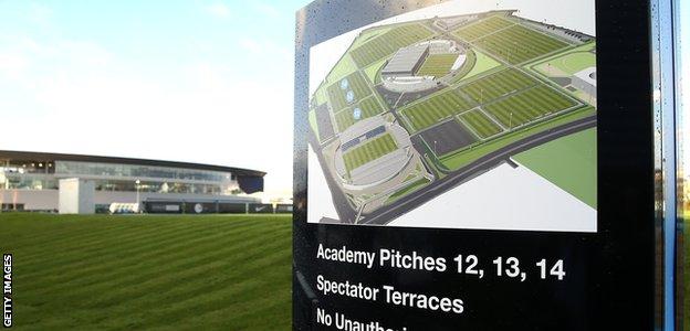 Manchester City's new training complex covers 80 acres