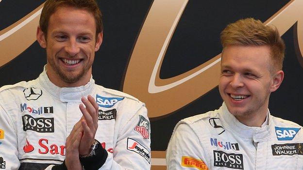 Jenson Button and Kevin Magnussen