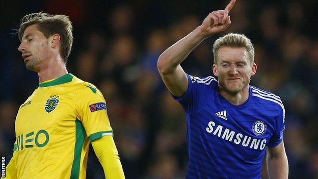 Andre Schurrle doubled Chelsea's lead on 16 minutes