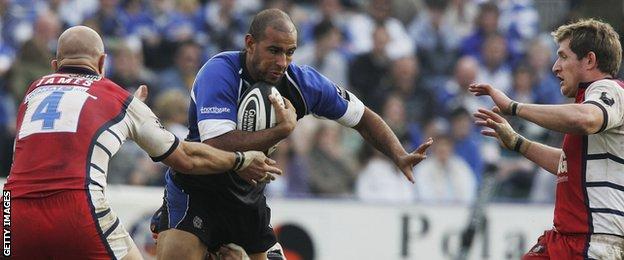 Chev Walker playing for Bath against Gloucester