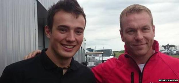 Mike Lawson with Sir Chris Hoy