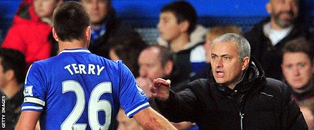 John Terry (left) and Jose Mourinho (right)