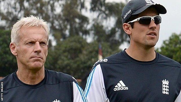Peter Moores and Alastair Cook