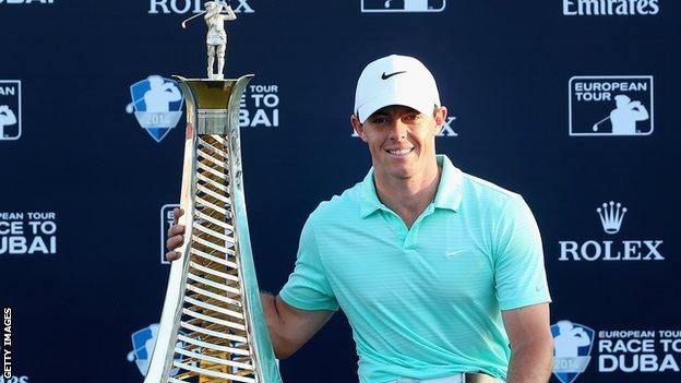McIlroy has won the European Player of the Year trophy twice in the last three years
