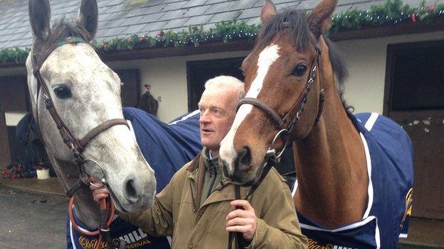 Willie Mullins with Champagne Fever & Faugheen