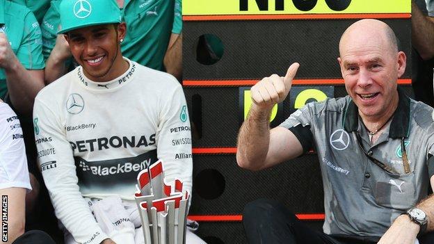 Lewis Hamilton and Jock Clear