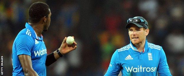 Chris Jordan and Eoin Morgan