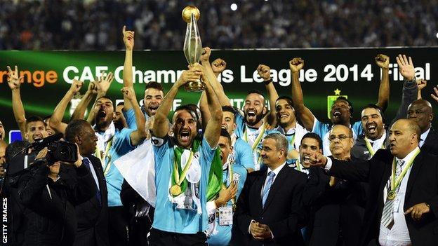 Entente Setif celebrate winning the 2014 African Champions League
