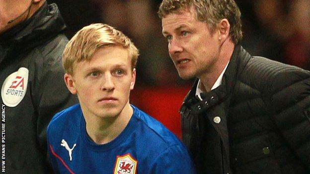 Mats Moller Daehli (L) was ex-manager Ole Gunner Solskjaer's second signing as Cardiff boss