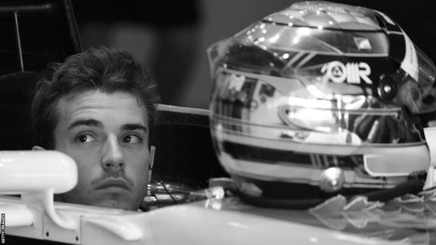 Jules Bianchi sits in the cockpit of his Marussia